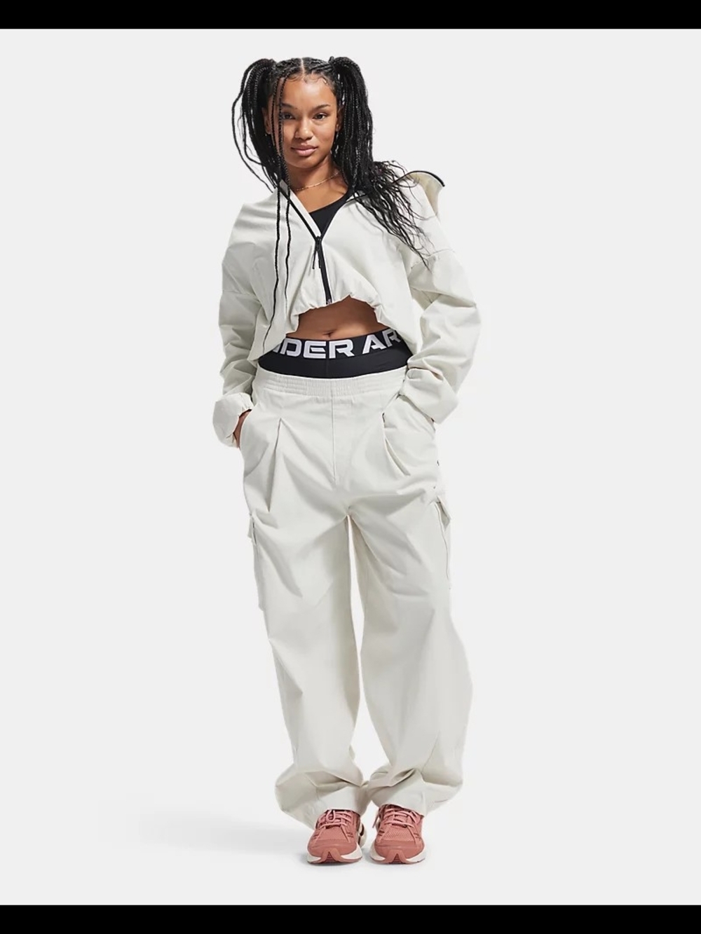 NW Under Armour Unstoppable Woven Ripstop Cargo Pants In Summit White | Size 2XL